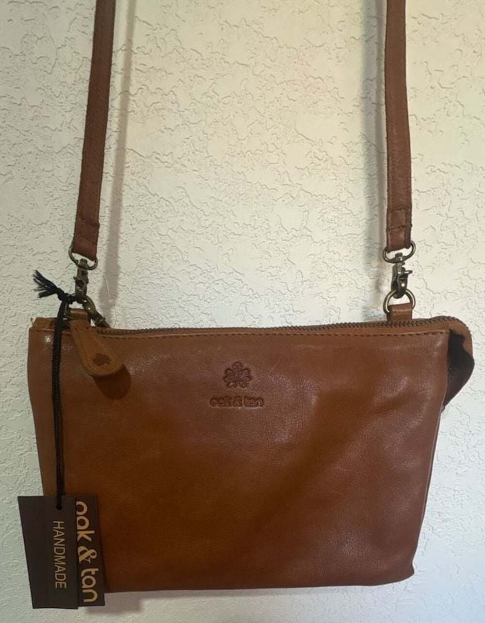 Oak & Tan Handmade Brown Leather Crossbody Bag